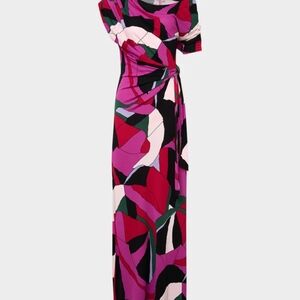 Diane Von Furstenberg Maxi Dress - Pink and Black